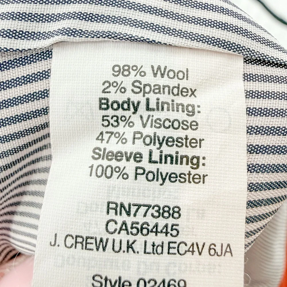 J. Crew Bold Terracotta Orange Schoolboy Jacket
